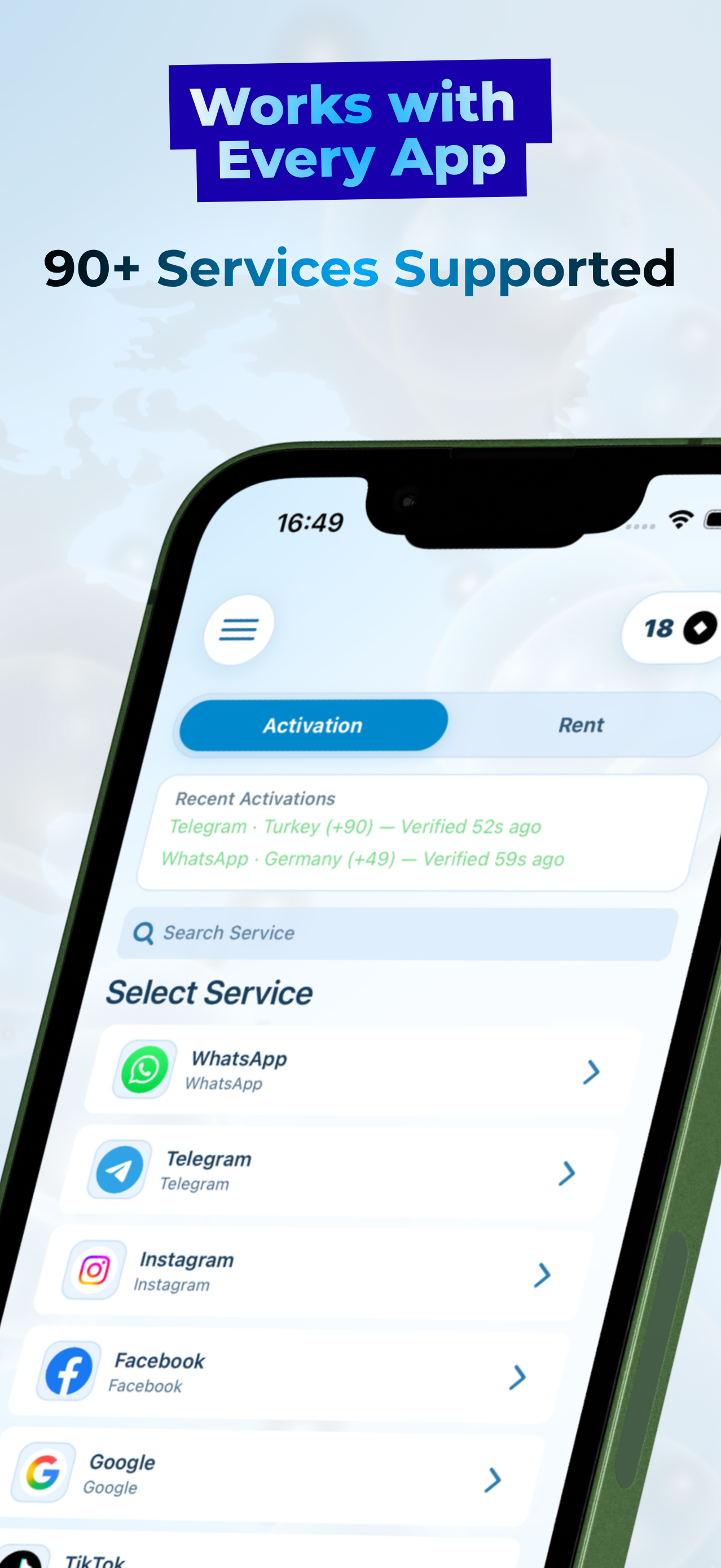 vNumber app screenshot
