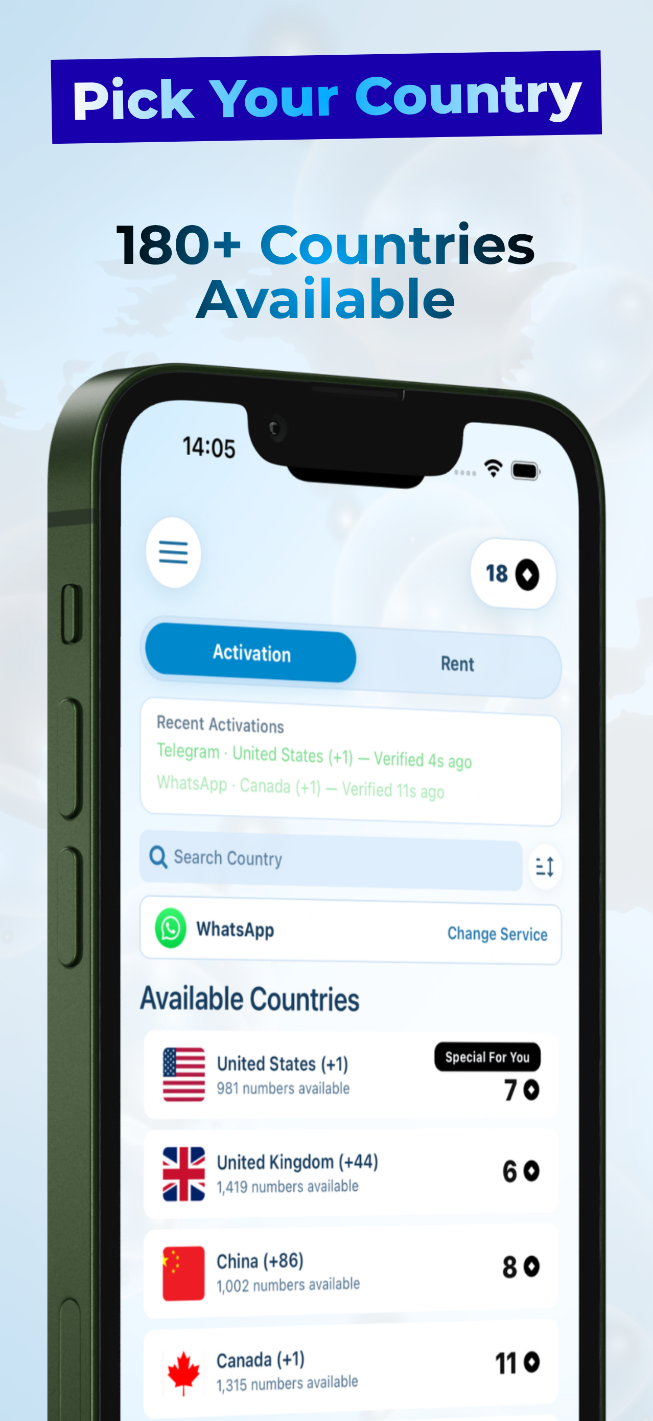 vNumber app screenshot